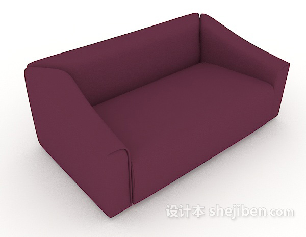 休闲简约紫色双人沙发