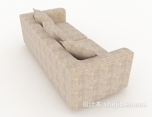 设计本田园简单多人沙发3d模型下载