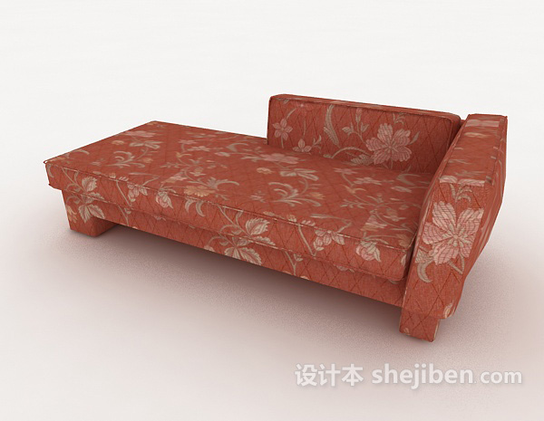 免费花纹躺椅沙发3d模型下载