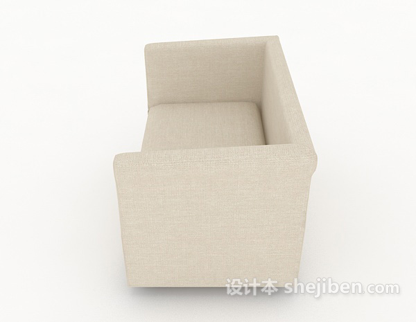 设计本方形简约休闲单人沙发3d模型下载