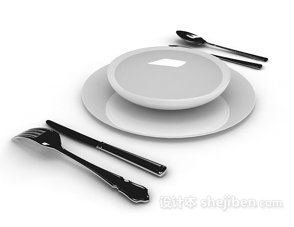 免费碗碟餐具3d模型下载