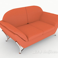 双人皮质沙发3d模型下载
