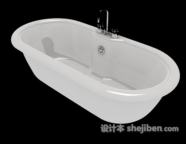 免费家居简单浴缸3d模型下载
