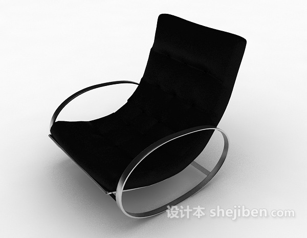 黑色简单躺椅3d模型下载