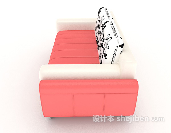设计本可爱粉色沙发3d模型下载