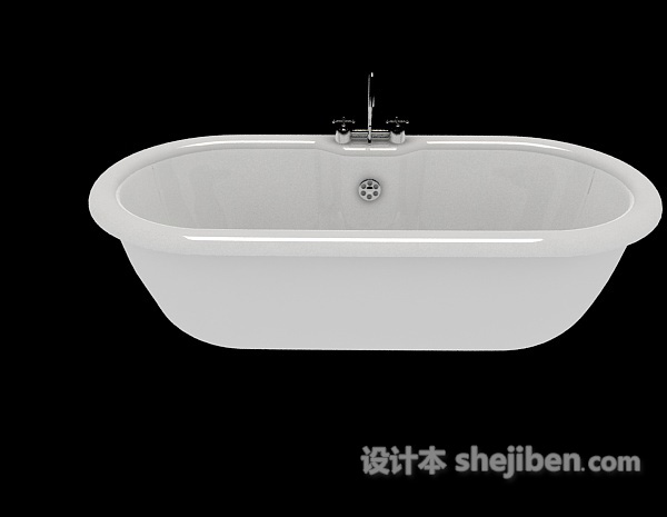现代风格家居简单浴缸3d模型下载