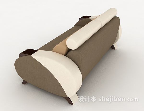 设计本家悦拼色双人沙发3d模型下载
