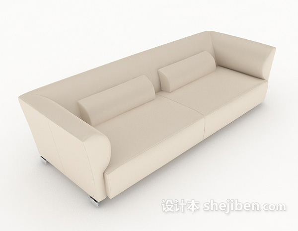 家庭简单多人沙发3d模型下载