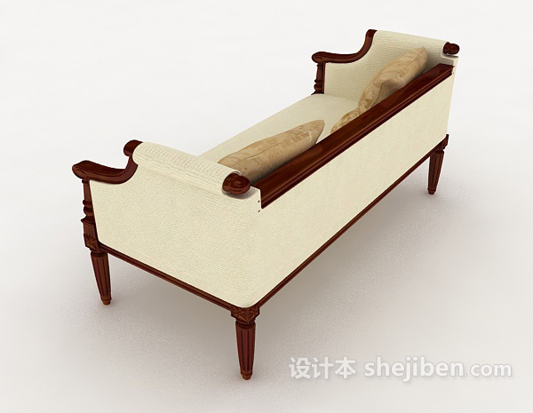 设计本简单欧式多人沙发3d模型下载