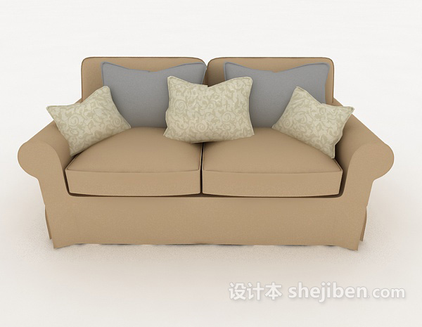 现代风格家居双人沙发3d模型下载