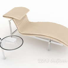 白色简单休闲椅3d模型下载