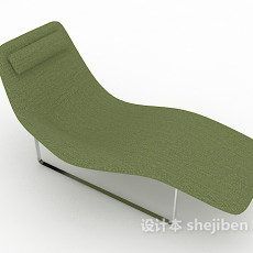 绿色休闲躺椅3d模型下载