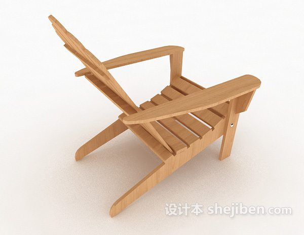 设计本实木简单家居椅3d模型下载