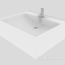 简单家居洗手池3d模型下载