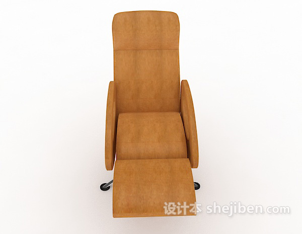 现代风格现代棕色休闲椅凳3d模型下载