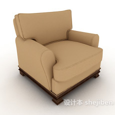 欧式家居单人沙发3d模型下载
