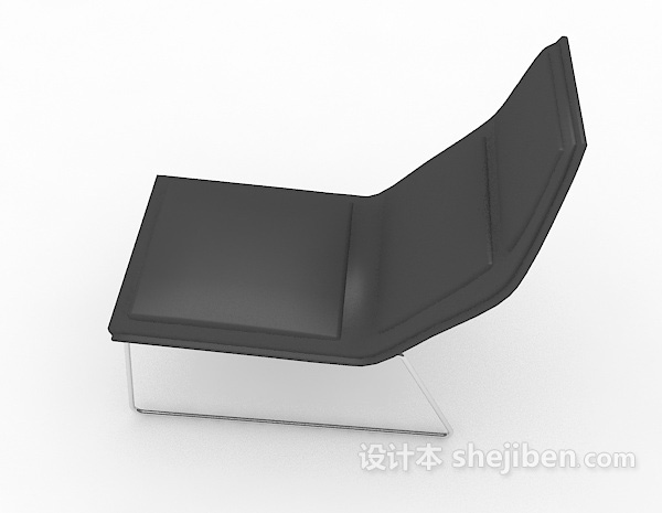 设计本简约黑色休闲椅子3d模型下载