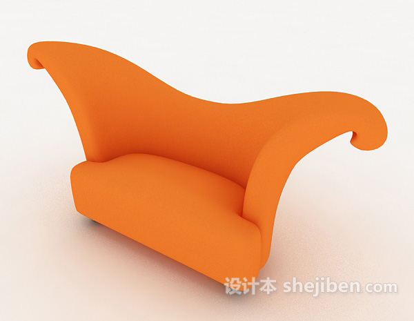 免费个性简洁单人沙发3d模型下载