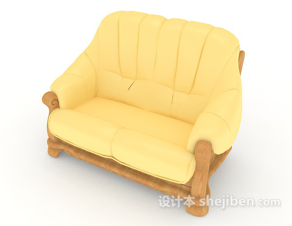 免费高档藕丝居家单人沙发3d模型下载