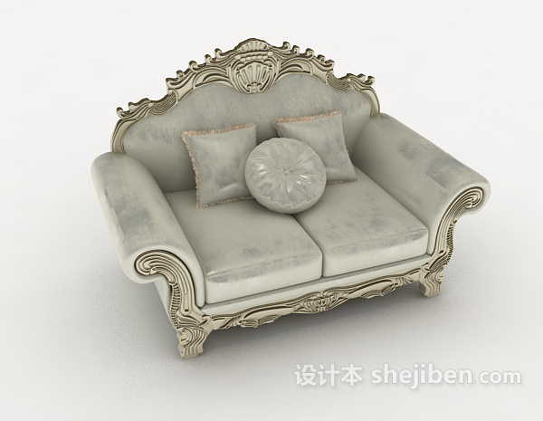 欧式高档风格单人沙发3d模型下载