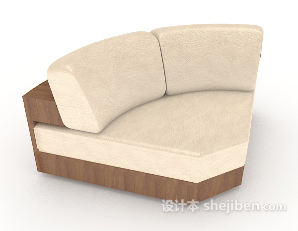 个性木质简约单人沙发3d模型下载