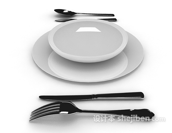 设计本碗碟餐具3d模型下载