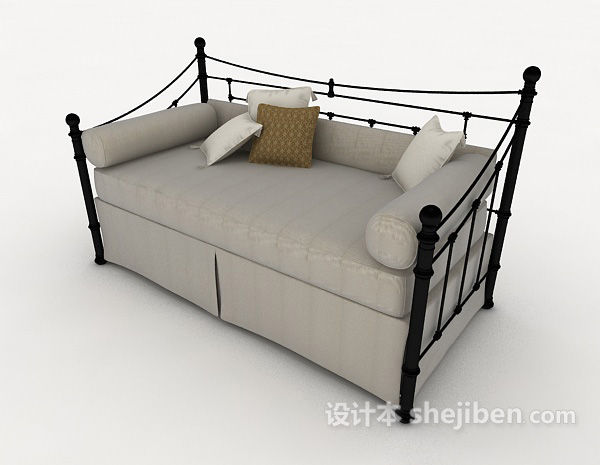 免费灰色个性沙发3d模型下载