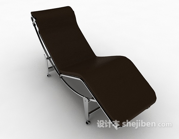 免费深色家居休闲椅3d模型下载