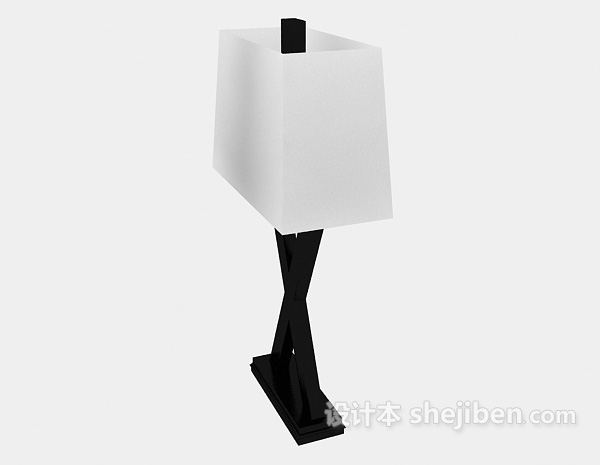 设计本新中式简单台灯3d模型下载