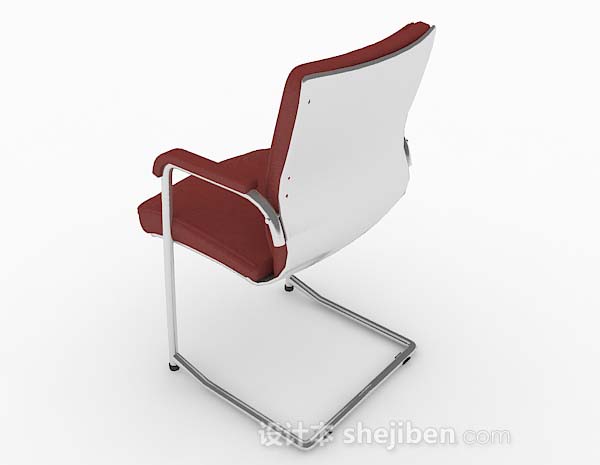 设计本现代红色简约休闲椅子3d模型下载
