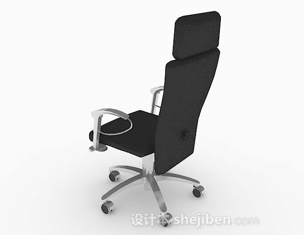 设计本现代办公简约黑色椅3d模型下载