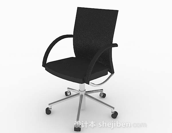 现代风格办公黑色椅子3d模型下载