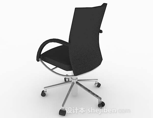 设计本办公黑色椅子3d模型下载