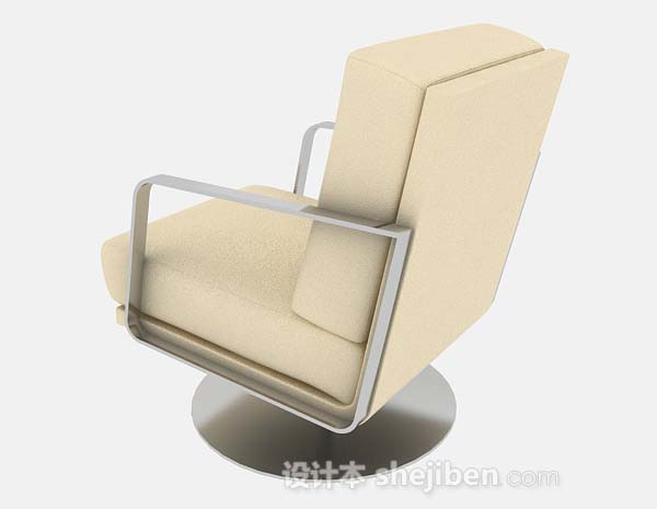 设计本现代黄色休闲椅子3d模型下载