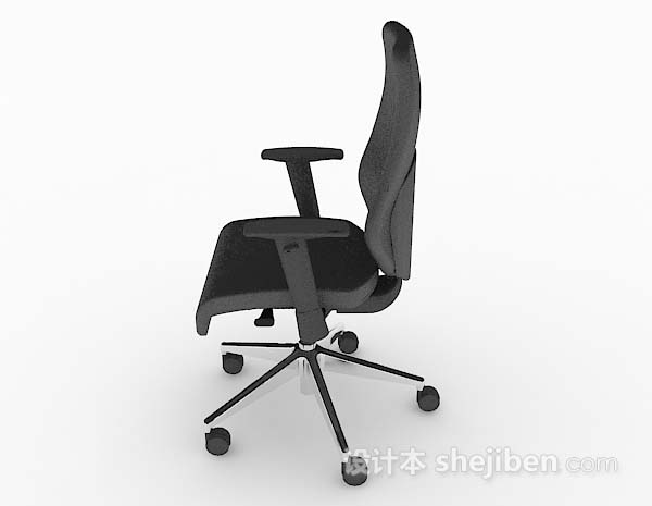 免费黑色简单办公椅子3d模型下载