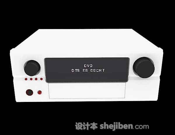 免费现代白色DVD机3d模型下载