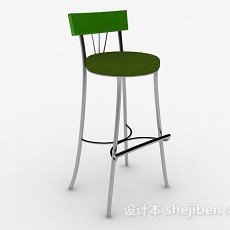 绿色简单现代吧椅3d模型下载