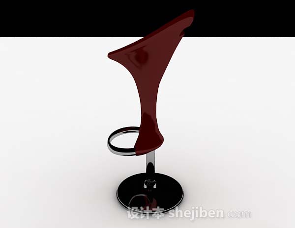 设计本个性红色休闲高凳子3d模型下载