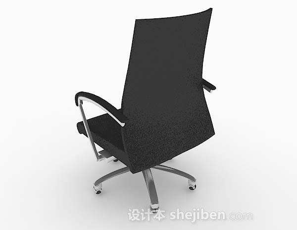 设计本黑色简约办公椅3d模型下载