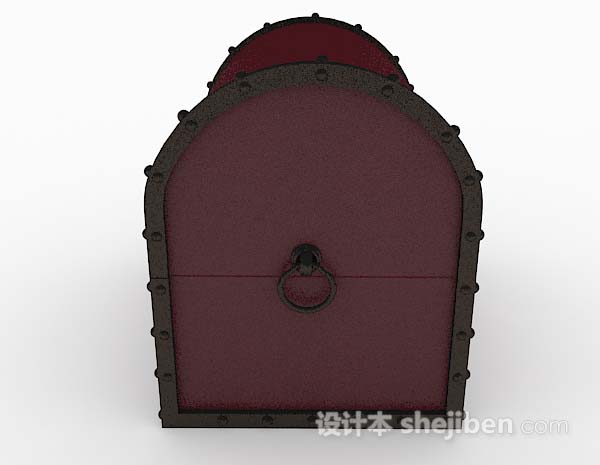设计本紫色宝箱3d模型下载