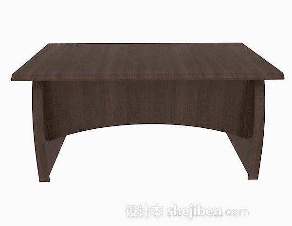 现代风格现代简约木质棕色书桌3d模型下载