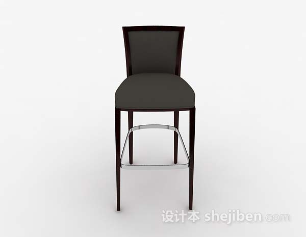 现代风格现代简约灰色高脚椅3d模型下载