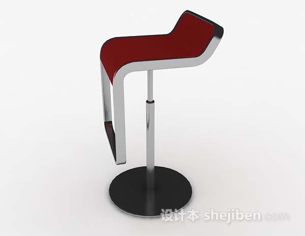 免费现代红色休闲椅子3d模型下载