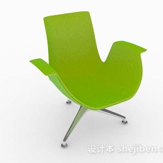 绿色简约现代休闲椅3d模型下载