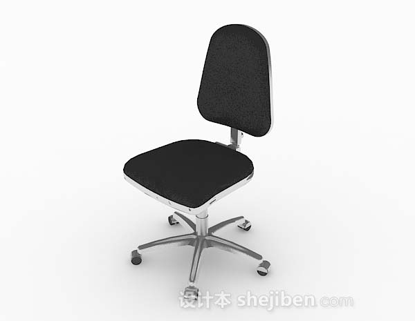 现代风格轮滑式黑色椅子3d模型下载