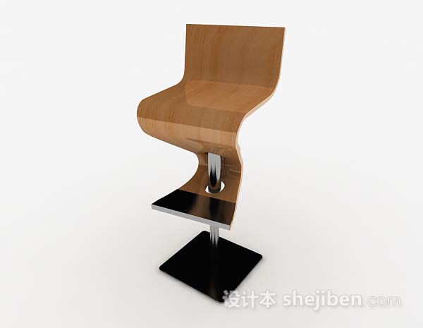 现代风格现代个性棕色吧台椅3d模型下载