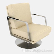 现代黄色休闲椅子3d模型下载