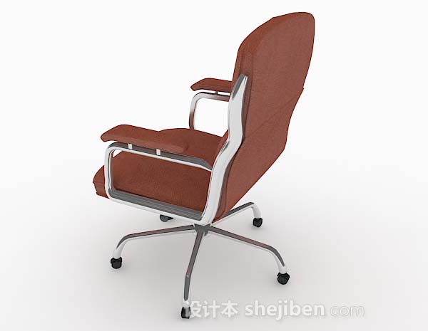 设计本棕色高档休闲椅子3d模型下载