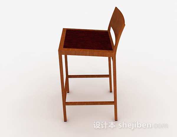 现代风格木质简约休闲家居椅子3d模型下载