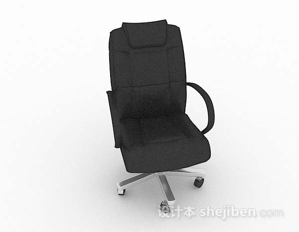 现代办公黑色椅子3d模型下载
